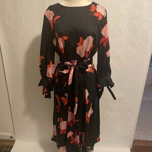 Who What Wear Black Floral Dress Women's XL